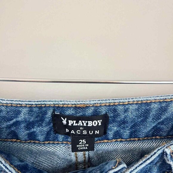 Playboy by Pacsun The Club Blue Carpenter Jeans Size 25 High Rise - Picture 5 of 7